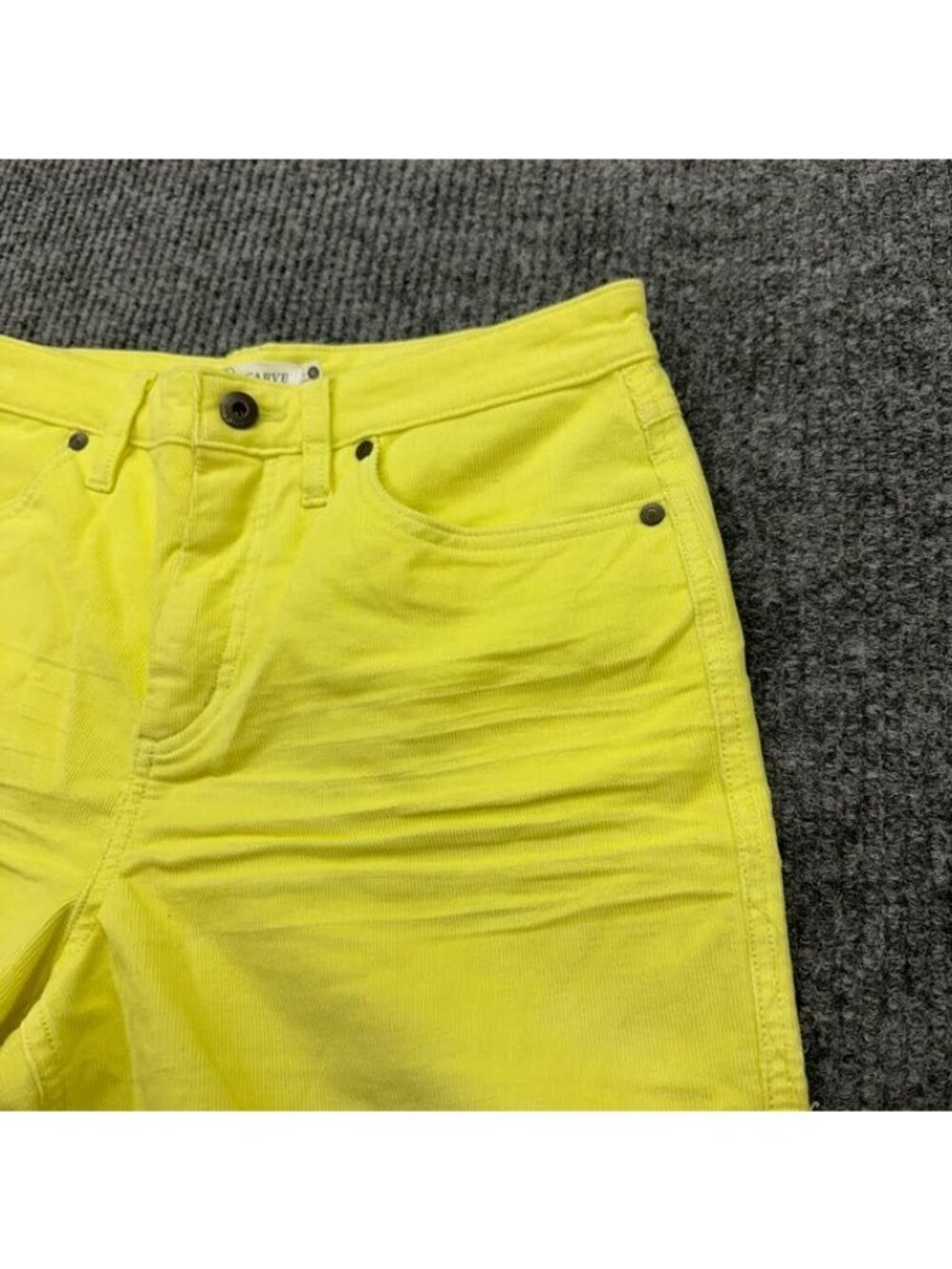 Carve Designs Oahu Citron Corduroy Cut Off Frayed Hem Shorts Preppy Womens sz 6 - Picture 3 of 9